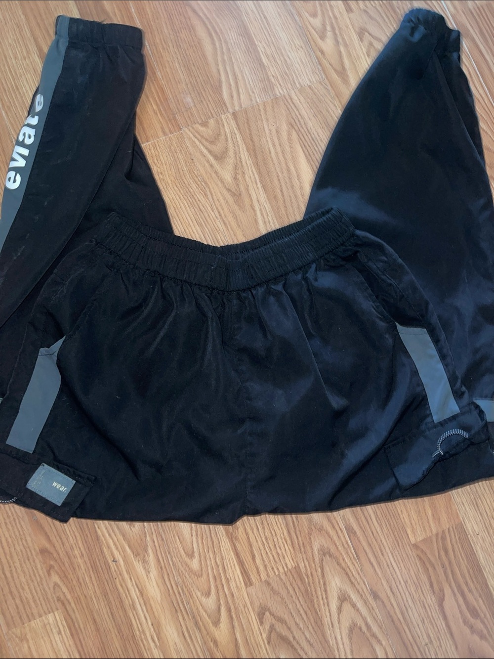 Black Men's Joggers with Reflective Side Stripes